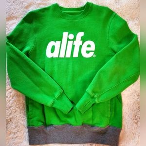 Alife Crewneck Sweater w/ Front Pockets/Size Small